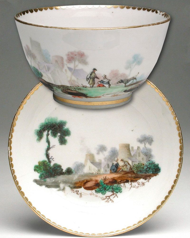 1785. Tea Bowl and Saucer. LACMA